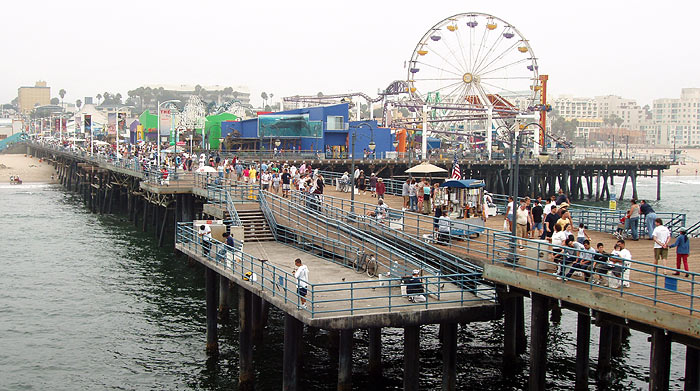 santa monica pier. at Santa Monica pier#39;s